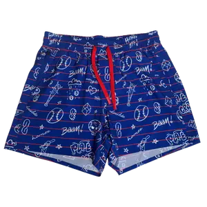 Blue Doodle Shorts