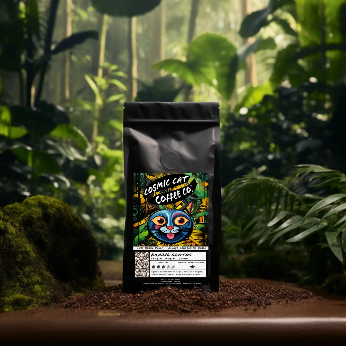Brazilian Coffee | Single Origin | Medium Roast, Low Acidity | Roasted & Shipped Same Day | 1% Profit to Cancer Research