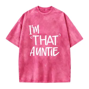 Fashionable Women's T-shirt, I'm That Auntie Fun Versatile Auntie T-shirt Women's Summer Classic Soft Round Neck T-shirt