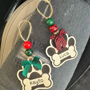 Dog Paw Christmas Ornament - Lightweight