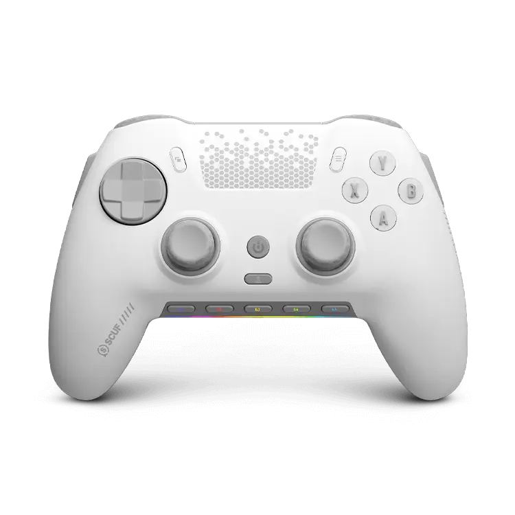 SCUF Envision Pro V2 With Hall Effect White  | 4 Customizable Rear Paddles, Hall Effect Thumbsticks, 5 Programmable G-Keys