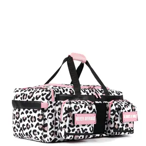 40L Ultimate Duffle Bag Leopard Pink Zip 40L Ultimate Duffle Bag Leopard Pink Zip