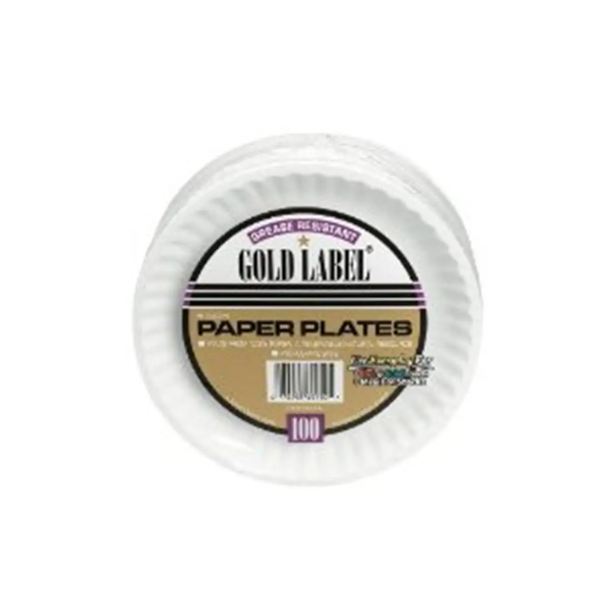 212 MAIN Disposable 9-in Gold Label Coated 100% Paper Plates, Disposable Tableware, Microwave-Safe Home & Festive Party Supplies