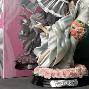 31cm DBZ Gonku & Cici Wedding Version Pvc resin Figure Collectible Model Toy Couple Statue Ornament Wedding Gift