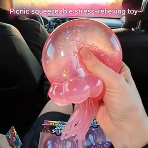 Jellyfish & Octopus Squishy Stress Relief Toy |   Slow Rising Soft Gel Fidget Toy |   Anxiety Relief Squeeze Toy for Kids & Adults