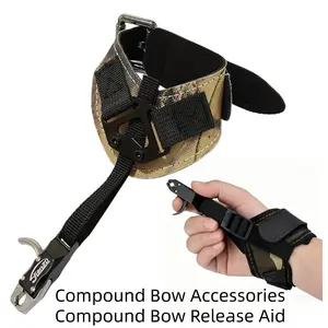 Archery Compound Bow Release Aids | 360° Adjustable Wristband Trigger for Adults Youth Kids Hunting Shooting