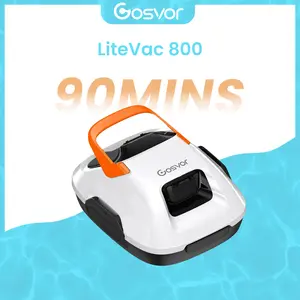 (FLAT Bottom ONLY.) Cordless Robotic Pool Cleaner, Lasts 90 Min, Automatic Vacuum for Above-Ground Pools up to 860 Sq.ft, Portable, Self-Parking #smartliving