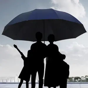 Windproof and rainproof reinforced 12 ribs folding large umbrella, suitable for both wind and sun protection, with a diameter of 123CM/49.2 inches when opened, suitable for 3 people. It is an essential accessory for school, travel, and tourism