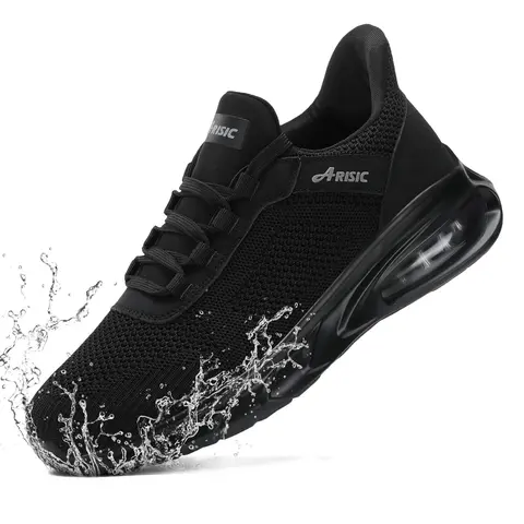 ARISIC Women's Non-Slip Waterproof Work Footwear, Breathable Mesh Lace-Up All-Seasons Flexible Shoes for Chef, Daily Use & Restaurant Walking