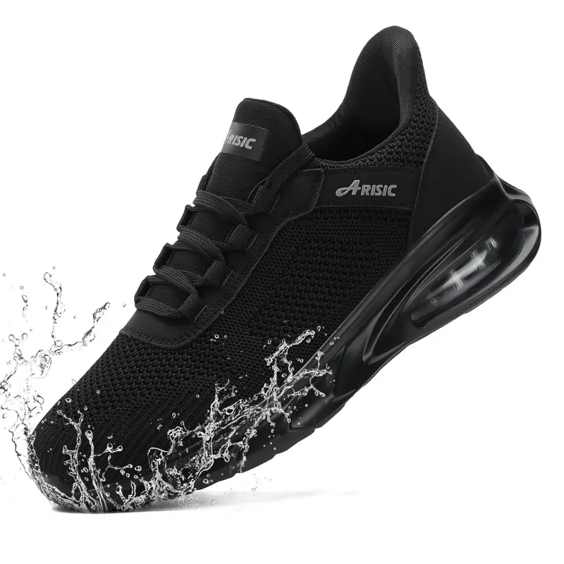 ARISIC Women's Non-Slip Waterproof Work Footwear, Breathable Mesh Lace-Up All-Seasons Flexible Shoes for Chef, Daily Use & Restaurant Walking