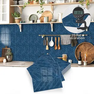 10 pieces self-adhesive peel and stick faux tiles, rectangular bathroom wall tiles, for kitchen, bathroom, wall tiles - 23 cm x 7 cm