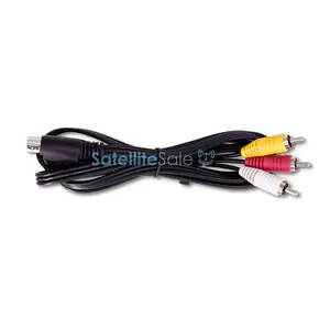 SatelliteSale Audio Video 10 Pin RCA Composite DirecTV Replacement Cable Universal Wire PVC Black Cord 6 feet