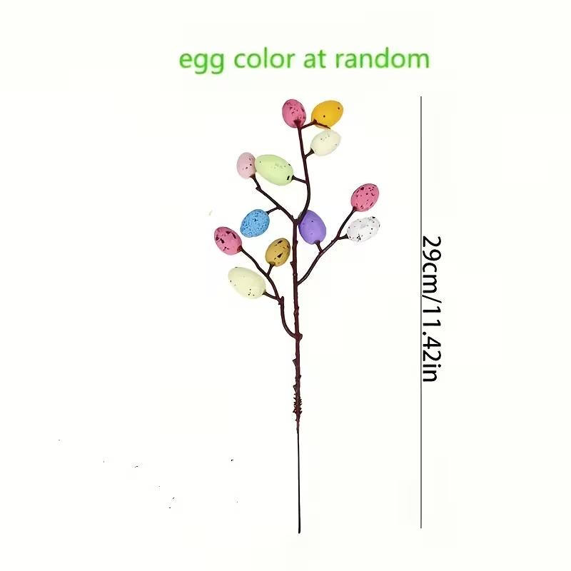 5pcs Easter Egg Handmade Floral Decorations, Spring Home Decoration, Party Supplies, Perfect for Easter and Home Decor, Plastic Faux Flowers