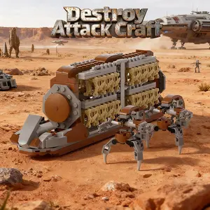 Platoon Attack Craft Destroy Droids MOC Building Blocks Toy Model Star Army Sets DIY Blocks Toys Gifts for Boys Adult Desktop Ornament Bricks Model 520+pcs