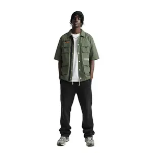 Anas Men's premium crispy nylon short sleeve coach jacket