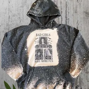 Bad girls have more fun bleached hoodie