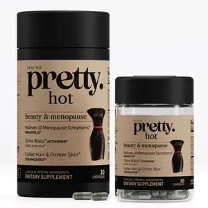 NEW YOU pretty hot – Hormone-Free Menopause & Beauty Support Supplement with  Ceramosides, Rhapontic Rhubarb & Actiponin – Supports Firmer Skin, Fuller Hair & Menopause Symptoms – 1 Daily
