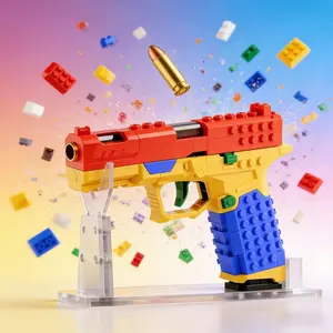 SIG17 Tactical DIY Building Block Handle Set Multiplayer Strategy Cooperative Toy Gun Safe Design for Kids & Parents Ideal for Outdoor Team Activities & Parent-Child Fun