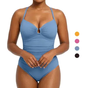 2026 Women's Smart Sculpt One-Piece Swimsuit U-Ring Cut Out Tummy Control Slimming Bathing Suit