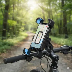 Auto-Locking Rearview Mirror Phone Mount for Bikes, Quick-Release Universal Cycling Accessory, Secure Holder for Outdoor Sports, Compatible with Mountain and Road Bikes, Ideal for Commuting and Travel