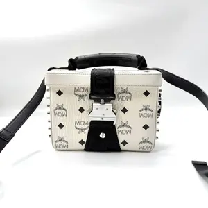 Pre-owned MCM As Shown Crossbody Bags HZ 5556 off white Visetos printed leather crossbody bag 26.06.23