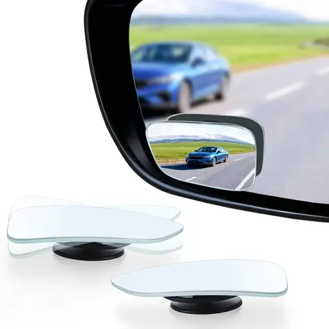 GJANSH Blind Spot Car Mirror, HD Glass Frameless Convex Side Mirror Blindspot, Wide Angle Rear View Mirrors for SUVs, Trucks and RVs