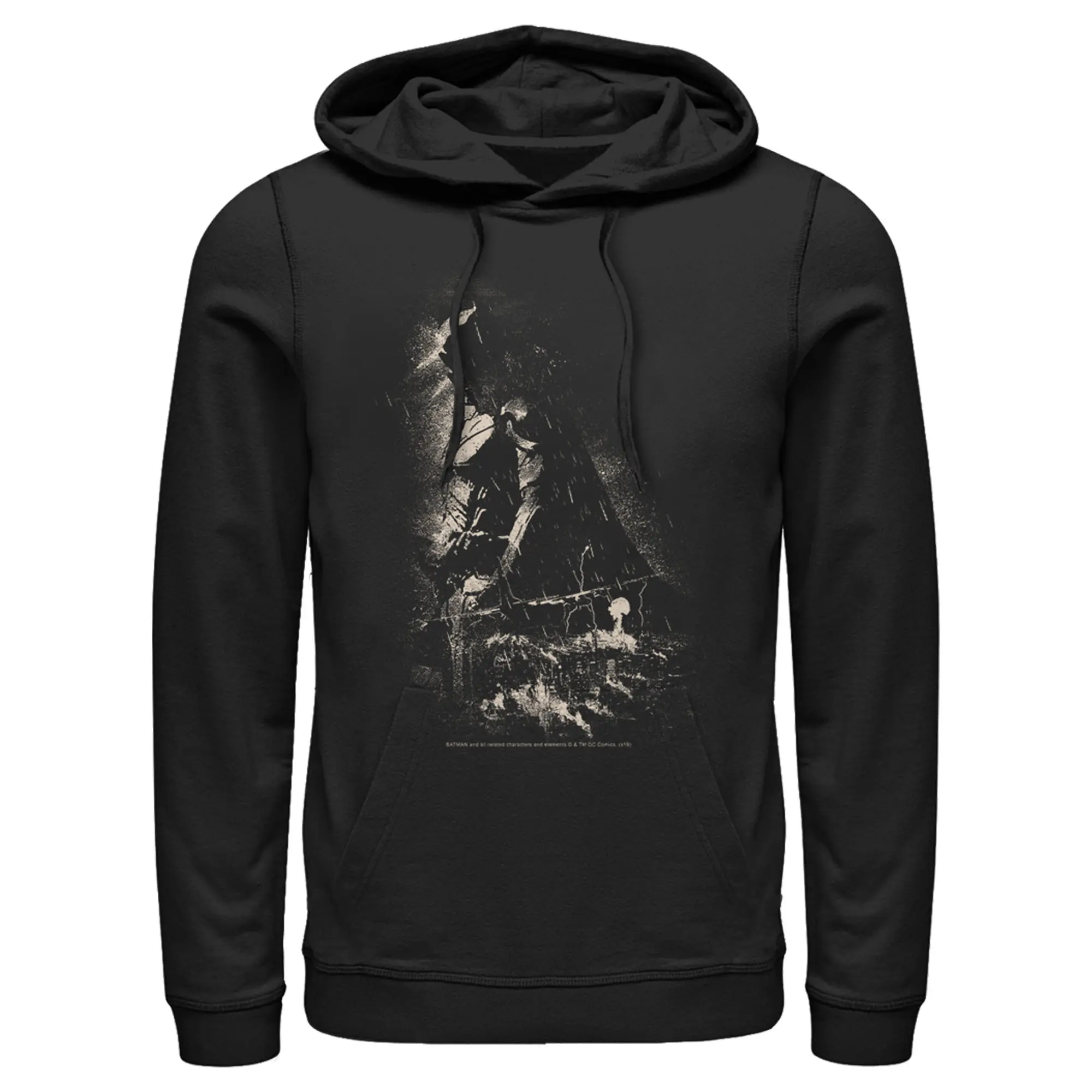 Men's Batman Grunge Hero in Shadow Pull Over Hoodie