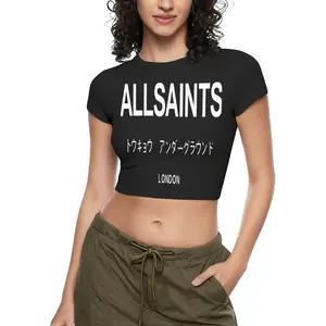 Allsaints Tokyo Underground London Text Graphic Symbolizes Global Urban Culture and Cross City Connection 100 Percent Cotton Men T Shirt