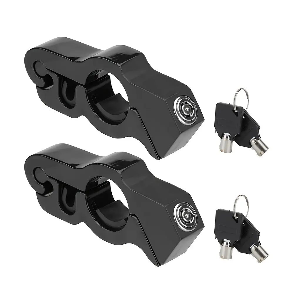 2pcs Heavy Duty Anti-Theft Bike & Motorcycle Handlebar Locks - Aluminum Alloy, Secure Throttle & Brake Lever for Scooters and Mopeds, Auto Accessories, Ultimate Security