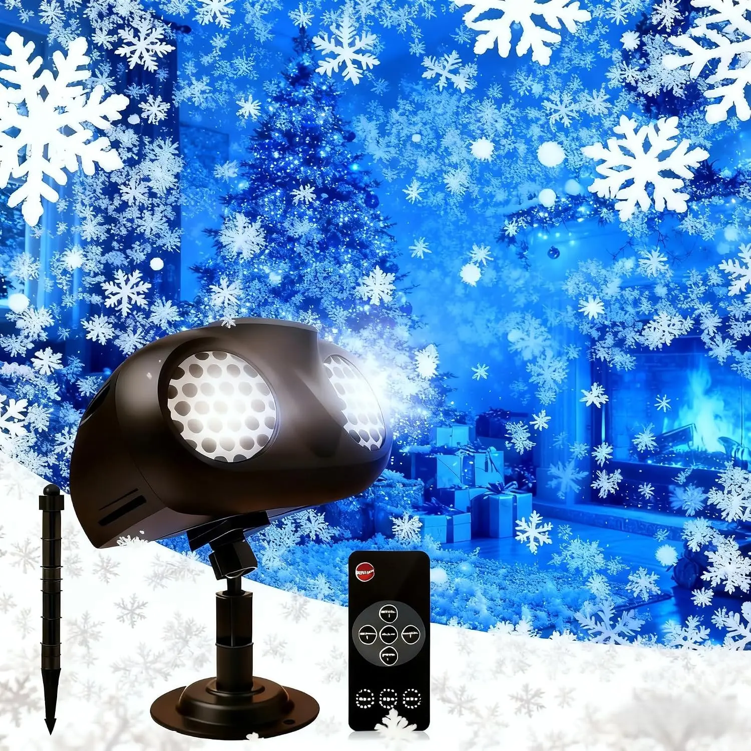 Christmas Projector Lights Outdoor Dual Head Dynamic Snowflake Projector