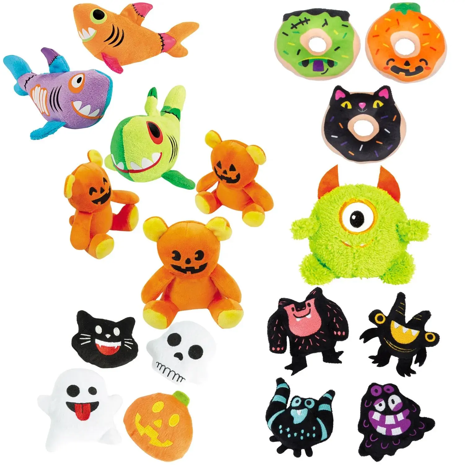 Bulk Halloween Stuffed Characters & Icons Giveaway Kit for 144