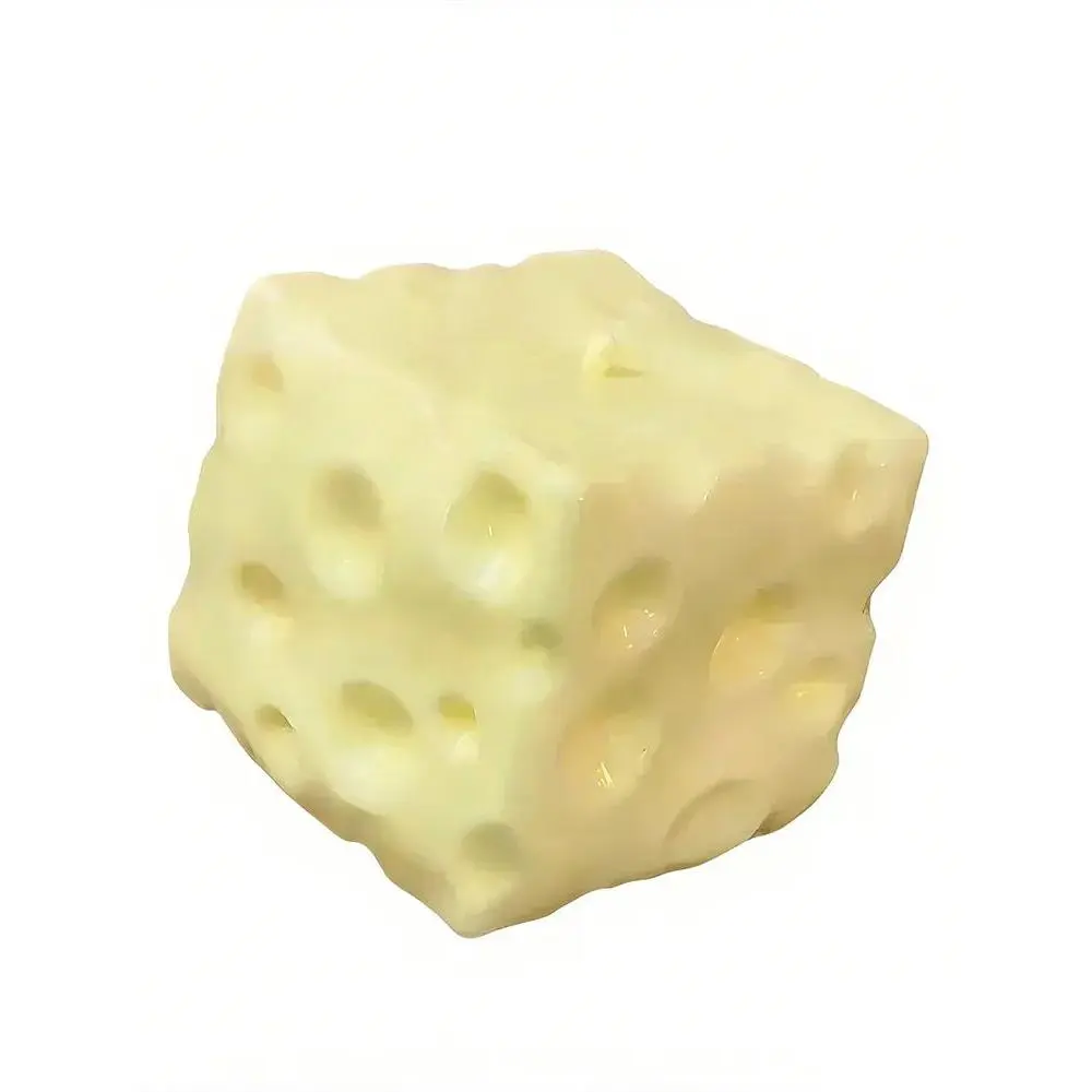 Jumbo Cheese Cube Squishy Stress Balls - Unisex Shapeable Non-Bounce Fidget Toys with Bearings, Iron Beads, ASMR Sensory Relief, 6/12/18/24-Piece Packs, Classic Novelty Gifts for Toys & Hobbies Enthusiasts