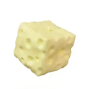 Cheese Jumbo Cube Stress Ball Big Cheese Shapeable Squeeze Ball Non-Bounce Fidget Toy ASMR Sensory Anti-Stress Gift