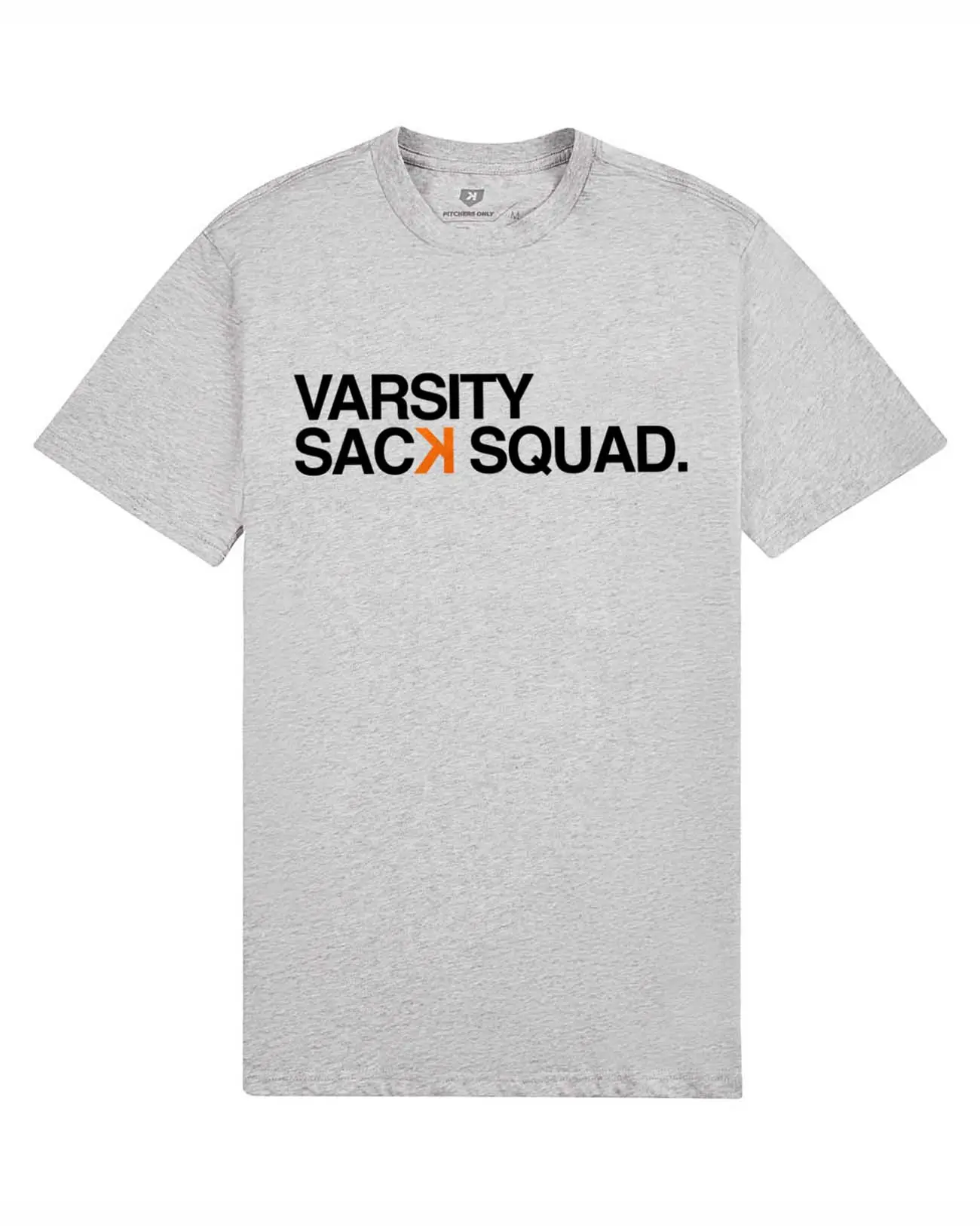 Men's Baseball T-Shirt, Pitchers Only Varsity Sack Squad, Short Sleeve Graphic Tee