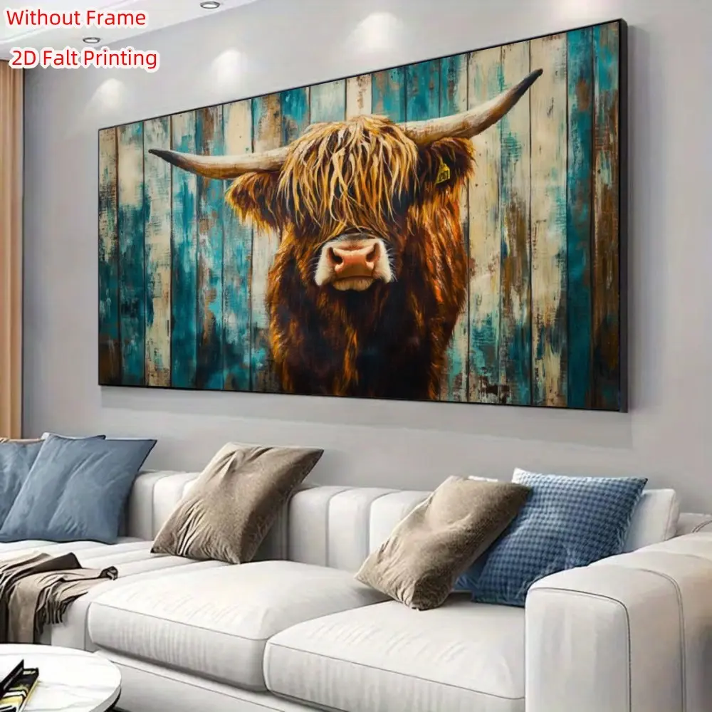Large Highland Cow Diamond Painting Kit, Diamond Pattern Design, DIY Full Circle Diamond Art Mosaic, Unframed Home Decor, Perfect Gift for Holidays