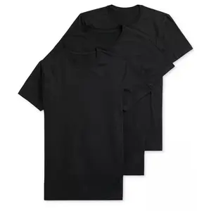 pure cotton Slim Fit White and Black Tees Crewneck (3 Pack)