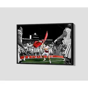 Baker Mayfield Oklahoma Sooners Football Fan Vintage Canvas Poster - Wall Art Decor For Home - Perfect Birthday Gift
