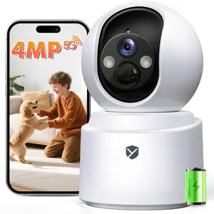 Wireless Battery Security Camera, 6000mAh Rechargeable WiFi Camera with Motion Alerts, Color Night Vision, Spotlight & Two-Way Audio