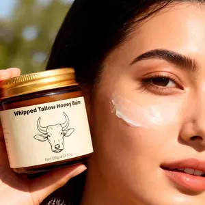 Whipped Grass-Fed Beef Tallow Honey Balm 4 Oz All-Natural Moisturizer for Soft Smooth Skin with Lavender Hydrating Comfort & Moisture Boost Cream Water-Proof Body Care Moisturizing