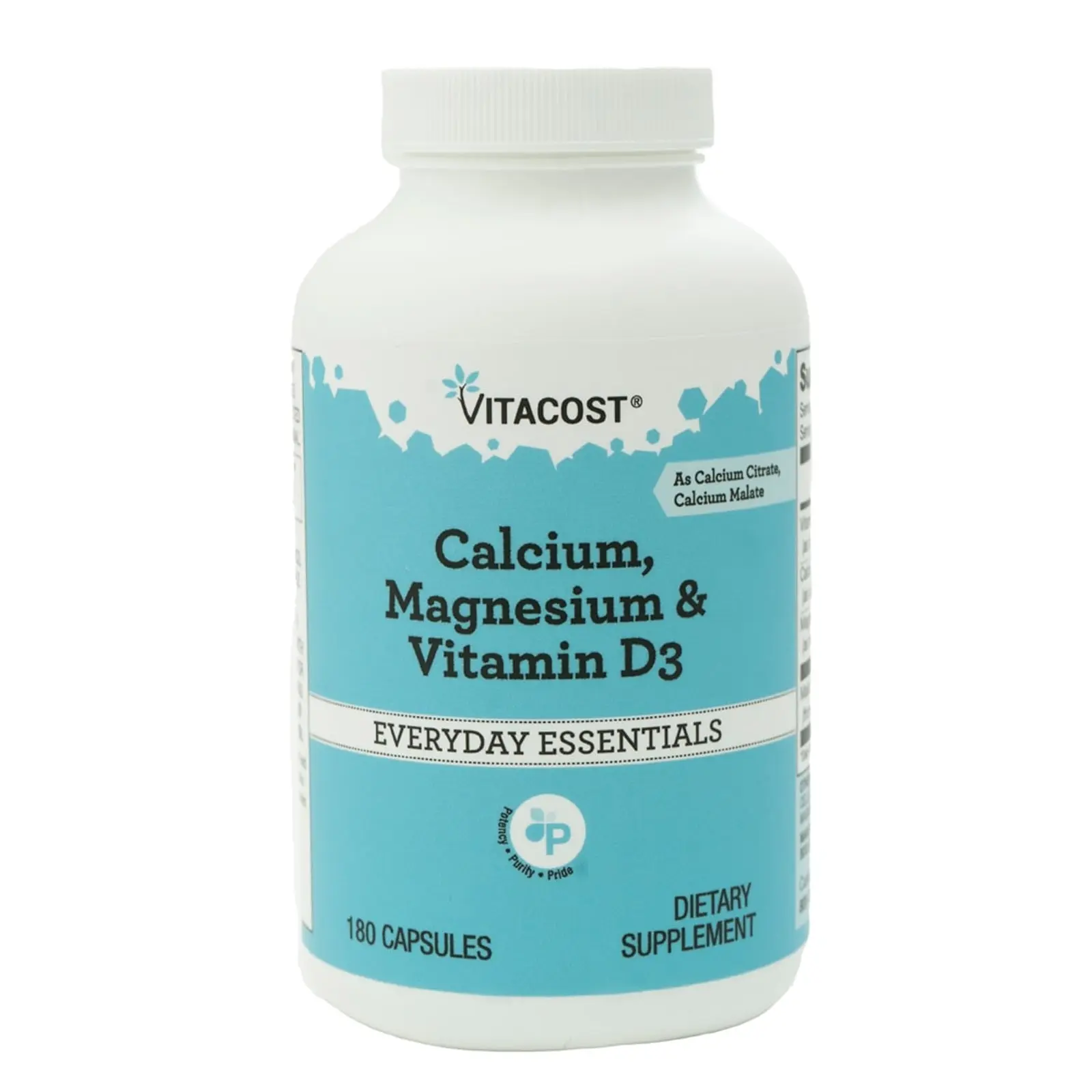 Vitacost Calcium, Magnesium & Vitamin D3, 180 Capsules