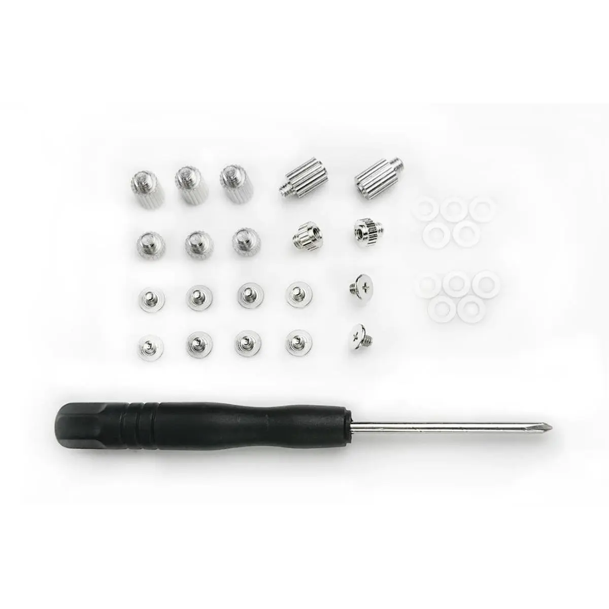 MSI M.2 SSD Mounting Screws Kit - 17-Piece, 1 lbs Accessories with Flat Head Screws, Transparent Washers, Standoffs, Screwdriver for Select Motherboards