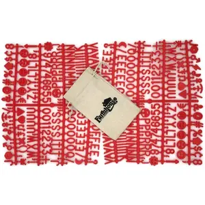 Letter Set for Changeable Felt Letter Boards, 340 Characters Includes Symbols Emojis Numbers Punctuation & Burlap Storage Bag