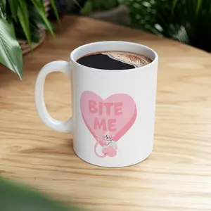 Valentine's Coffee Mug- Bite Me