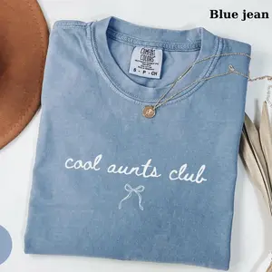 Comfort Colors Cool Aunts Club T-shirt, Cute Auntie Tshirt, New Aunt, Pregnancy Announcement, Gift For Aunt, Baby Reveal Sister, Trendy Aunt Tshirt