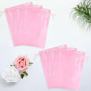 Satin Wig Bags with Drawstring - Silk Hair Storage Bags for Multiple Wigs, Bundles, Extensions