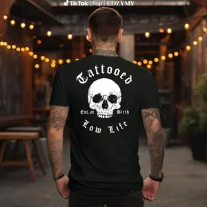 Tattooed Low Life Est At Birth T Shirt