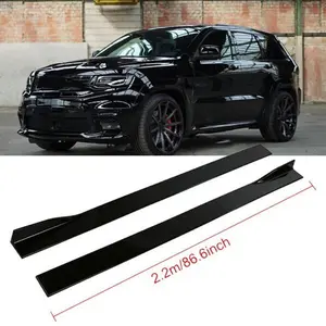 86.6'' Side Skirt Extension Lip Rocker Panel Glossy For Jeep Grand Cherokee SRT8