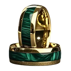 1pc tungsten ring, couple ring, Men's Fashion Titanium Steel Wedding Ring, 8mm Stainless Steel Fashion Style Ring with Luxury Pattern, Valentine's Day Jewelry