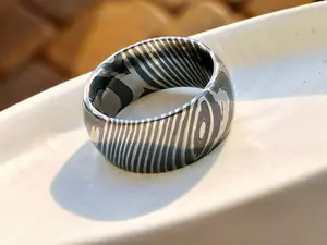 Customized ZircTi woodgrain Ring, 4~10mm width, Size5-12, half size is available, 3-4mm thickness, free Nickel and Iron