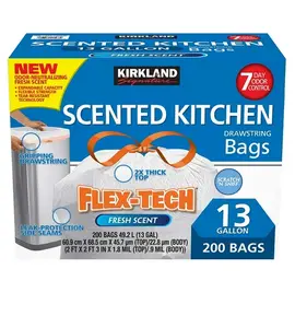Kirkland Signature Flex-Tech 13-Gallon Scented Kitchen Trash Bags, 200 count